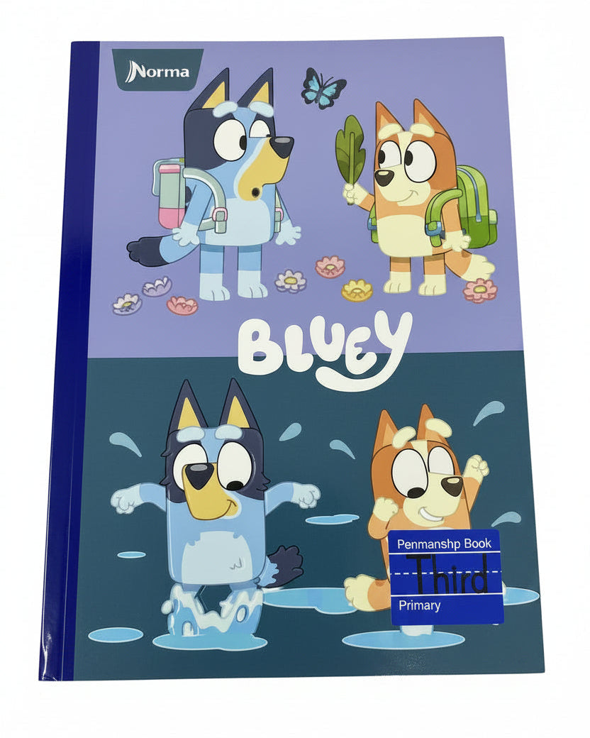 Libreta Caligrafia Primaria Bluey 3er 160 PG