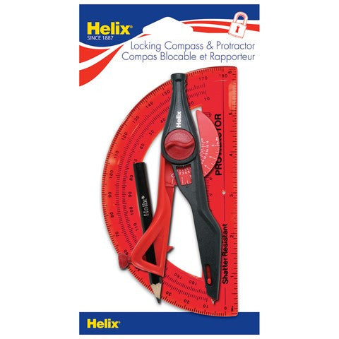 COMPASS PLASTICO & PROTRACTOR 6"