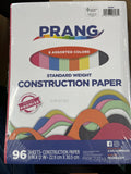CONSTRUCTION PAPER 9X12 ASST 96 EA