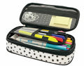 BLACK PAINTED DOTS ON WHITE PENCIL CASE