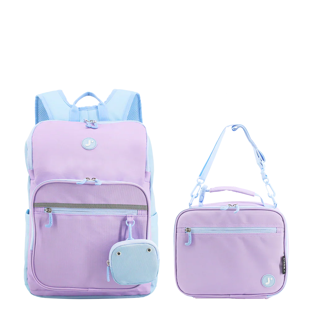 Junior Backpack With Lunch Box For School | Purple