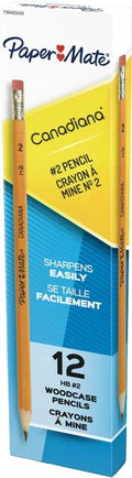 Paper Mate Canadiana Woodcase Pencils HB #2 Cj. 12