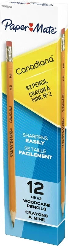 Paper Mate Canadiana Woodcase Pencils HB #2 Cj. 12